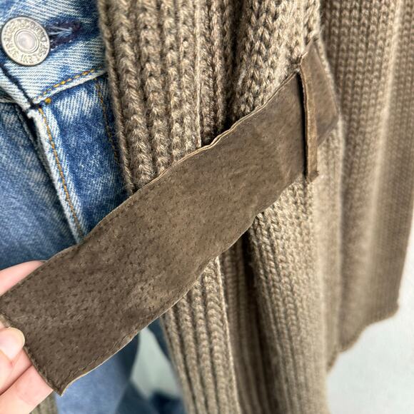 Soft Surroundings Shawl Collar Cardigan Sweater Wool Blend Brown - Picture 5 of 9